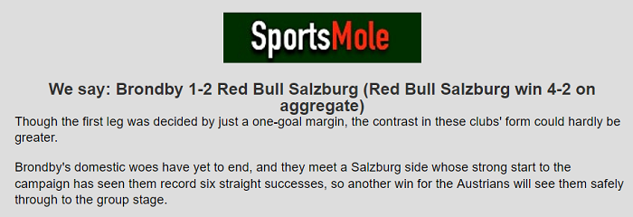 Dự đoán Brondby vs RB Salzburg (2h 26/8) bởi chuyên gia Jonathan O’Shea - Ảnh 1