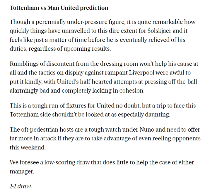 Dự đoán Tottenham vs MU (23h30 30/10) bởi chuyên gia George Flood - Ảnh 1