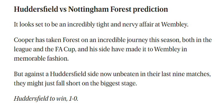 Matt Verri dự đoán Huddersfield vs Nottingham Forest, 22h30 ngày 29/5 - Ảnh 1