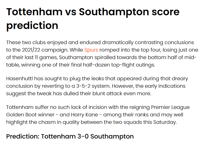 Grey Whitebloom dự đoán Tottenham vs Southampton, 21h ngày 6/8 - Ảnh 1