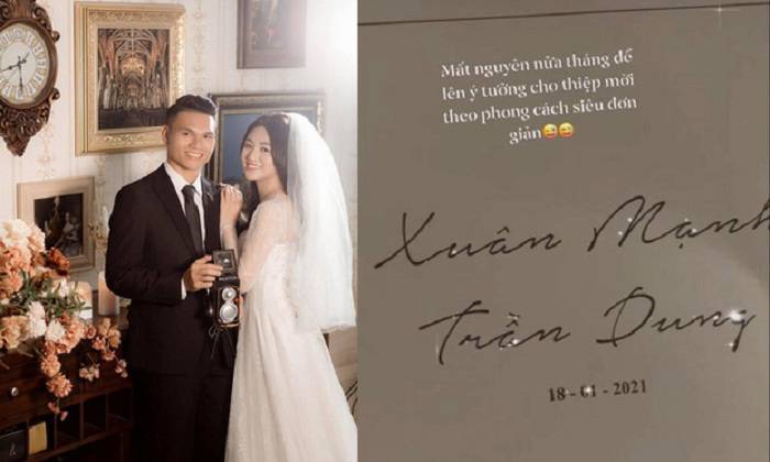 Người hùng U23 Việt Nam Phạm Xuân Mạnh cưới vợ vừa đẹp vừa giỏi