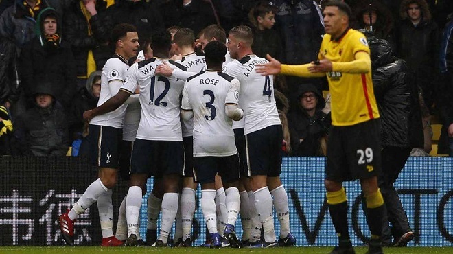Kết quả Tottenham 2-1 Watford: Gà trống bám sát Man City