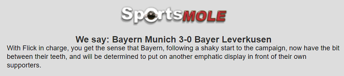 Sports Mole dự đoán Bayern Munich vs Leverkusen, 0h30 1/12