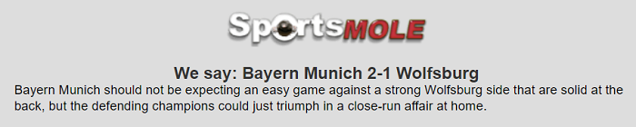 Dự đoán Bayern Munich vs Wolfsburg (21h30 21/12) bởi chuyên gia Sean Wilson